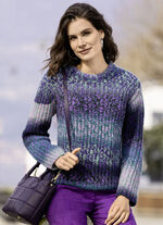 Pullover mit Alpaka und tollem Farbverlauf LILA-GRÜN-MULTICOLOR