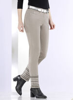 Hose mit aufwendiger Stickerei im Ethno-Stil GRAU