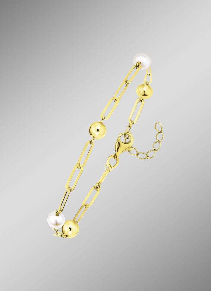 Armband aus Gold mit Süsswasser-Zuchtperlen 