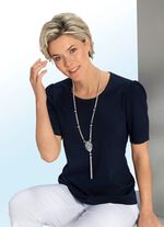 Shirt mit dezenter Kräuselung in 4 Farben 