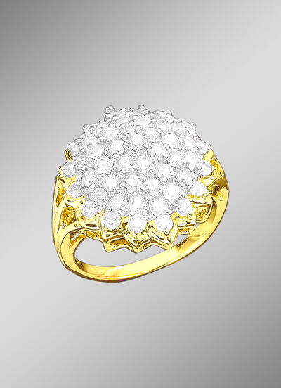 Exklusiver Damenring mit 51 Brillanten 