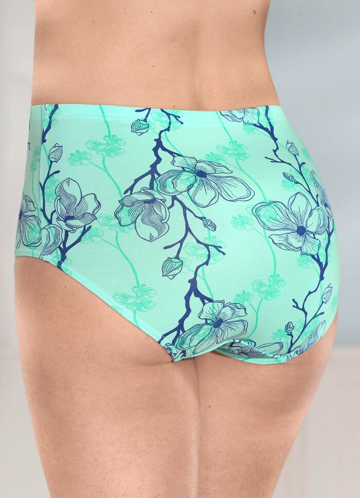 brio lingerie Viererpack Slips mit h&uuml;bschem Floraldessin 