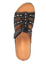 ELENA EDEN Pantolette aus Nappaleder mit Kontrast-Durchz&uuml;gen 