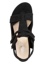 Andrea Conti, modische Damen-Sandaletten, Weite G, mit Klettverschluss SCHWARZ