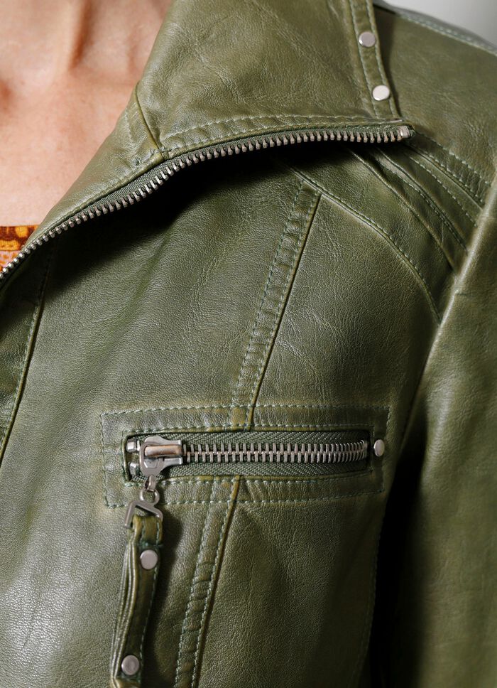 Jacke aus Lederimitat 