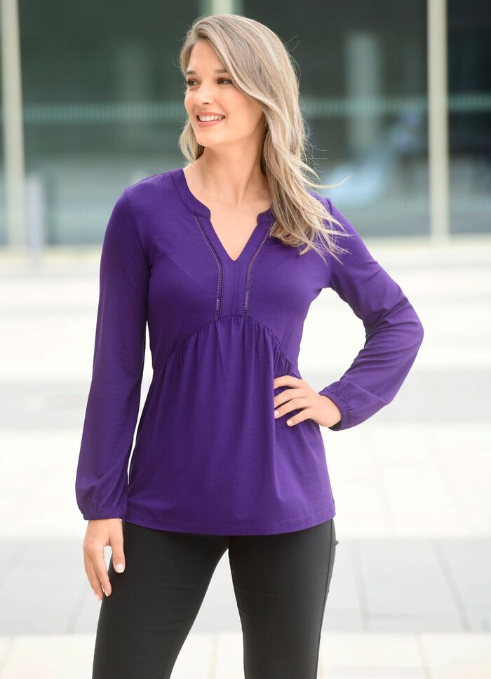 Shirt mit Lochstickerei 