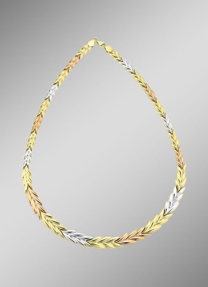 Exquisite Halskette in Tricolor 