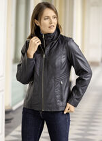Lederkurzjacke von «Caminari» ANTHRAZIT