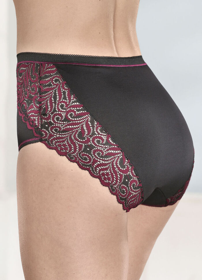 Laurina Dreierpack Slips mit Elastikspitze 