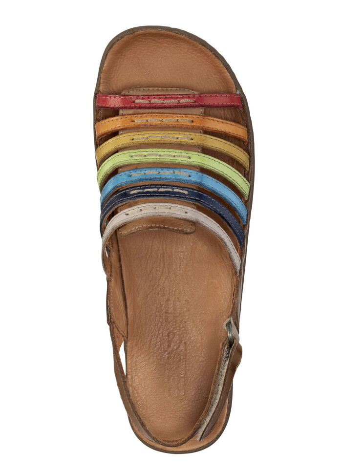 Gemini Sandale aus Rind-Nappaleder BRAUN-MULTICOLOR