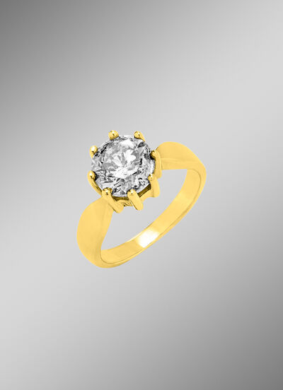 Massiver Damenring mit Brillant 