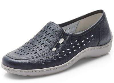 Waldl&auml;ufer, sommerliche Damen-Slipper, Weite H, mit herausnehmbarem Fussbett 