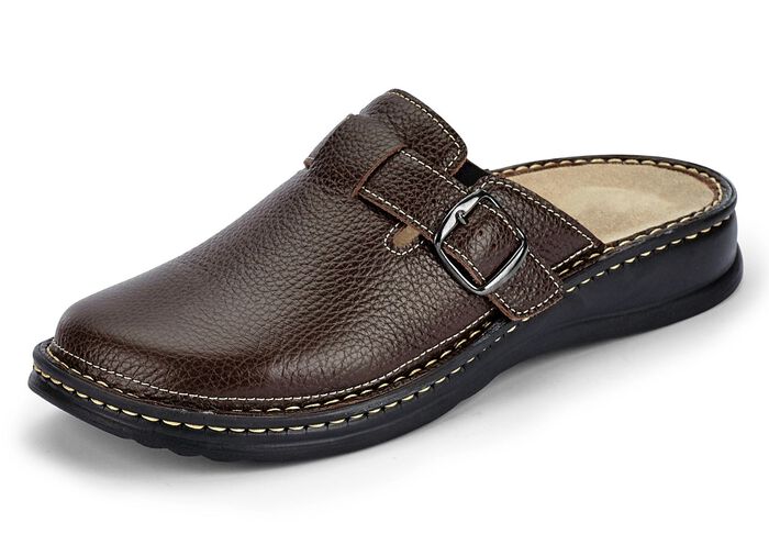 Mubb, bequeme Herren-Clogs, Weite H, mit herausnehmbarem Fussbett MOKKA