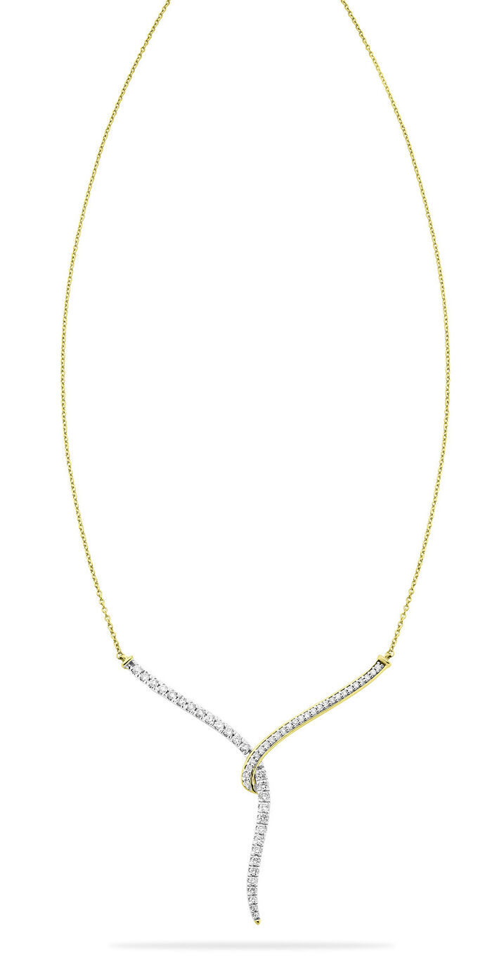 Elegante Halskette mit 53 Brillanten 
