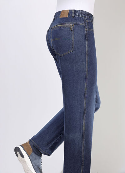 Jeans mit Dehnbundeinsätzen in 3 Farben 