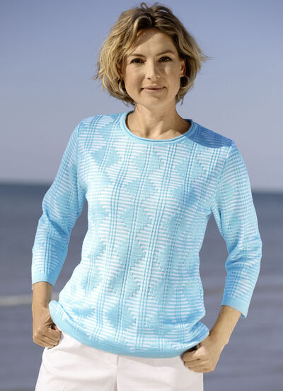 Pullover mit dezentem Glanz 