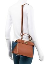 Laurina, Mini-Tasche, Damen, mit abnehmbarem, verstellbarem Umh&auml;ngeriemen COGNAC
