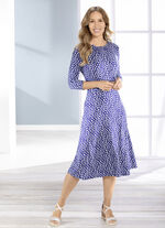 Kleid mit feiner Fältelung im Vorderteil 