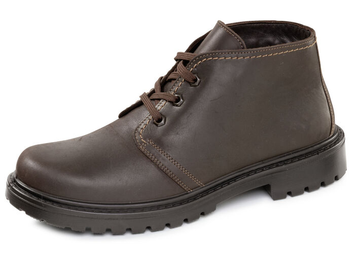 GINO GALANTE, gefütterte Herren-Boots, Winterschuhe, Weite H, mit Lammfell MOKKA
