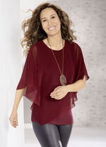 Tolle Poncho-Tunika BORDEAUX