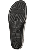 Pantolette mit Leder-Tieffussbett 