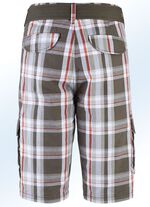 Bermudas mit G&uuml;rtel und Cargotaschen in 2 Farben OLIV-WEISS