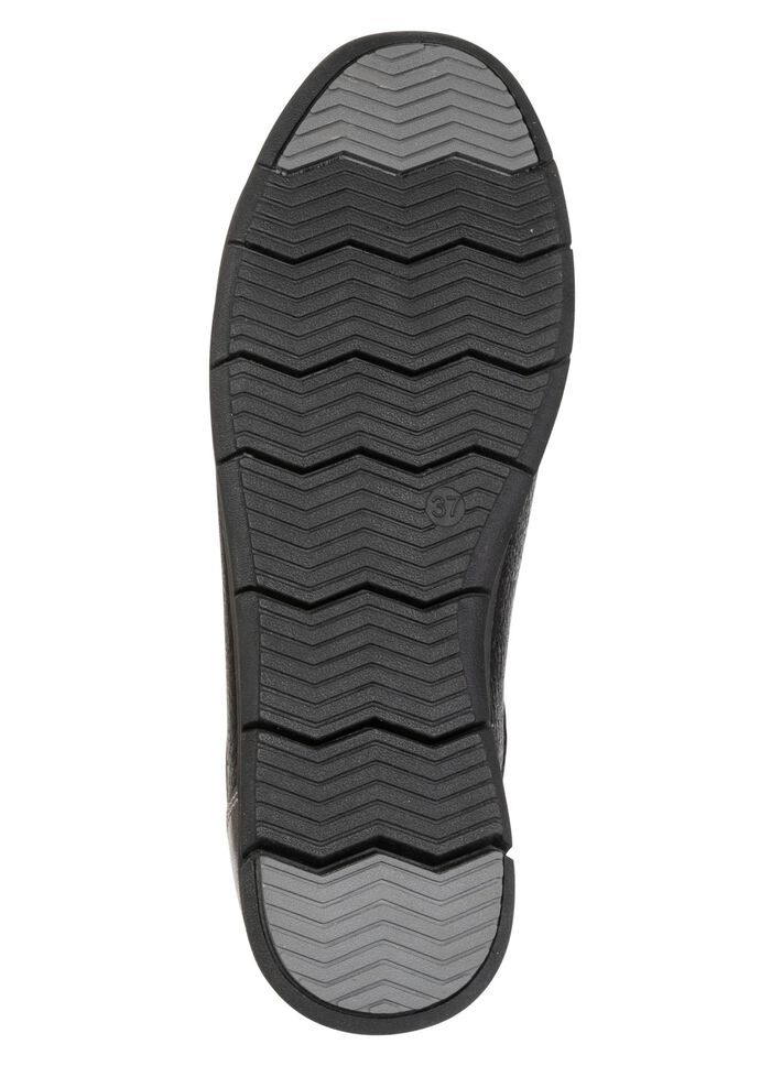 ELENA EDEN, bequeme Damen-Sneaker, Weite G, mit herausnehmbarem Fussbett SCHWARZ-SILBER