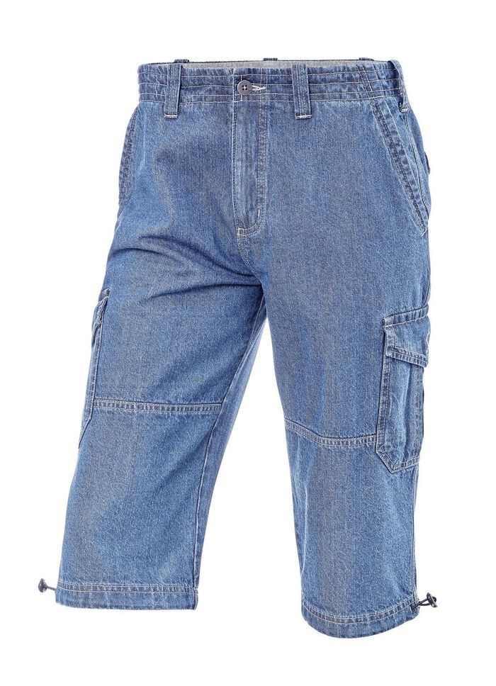Jeans-Bermudas mit Cargotaschen in 3 Farben 