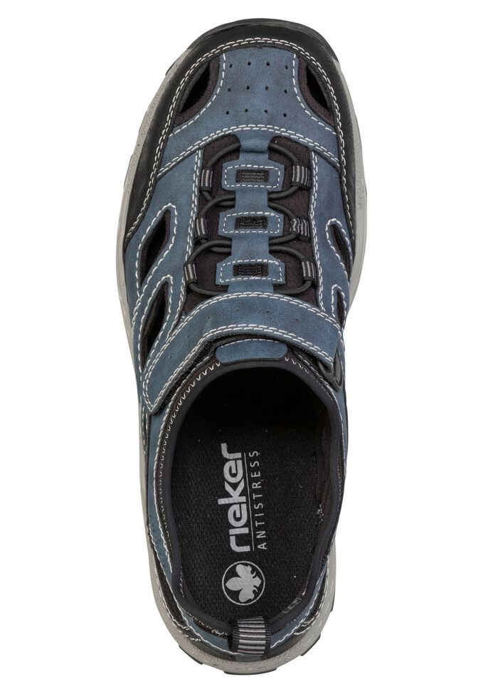 Rieker, sportliche Herren-Slipper, mit Klettverschluss 