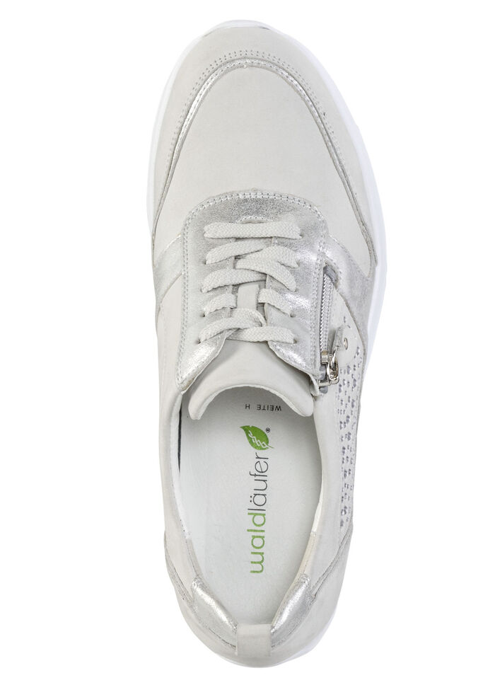 Waldläufer, bequeme Damen-Schnürschuhe, Weite H, mit herausnehmbarem Fussbett PASTELLGRAU