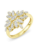 Damenring im Blumendesign mit 45 Brillanten 