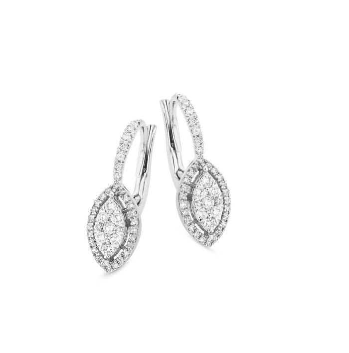 Wundervolle Ohrringe mit Brillanten und Diamanten 