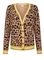 Strickjacke mit Tierfell-Optik 