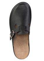 GINO GALANTE Clog aus genarbtem Nappaleder SCHWARZ