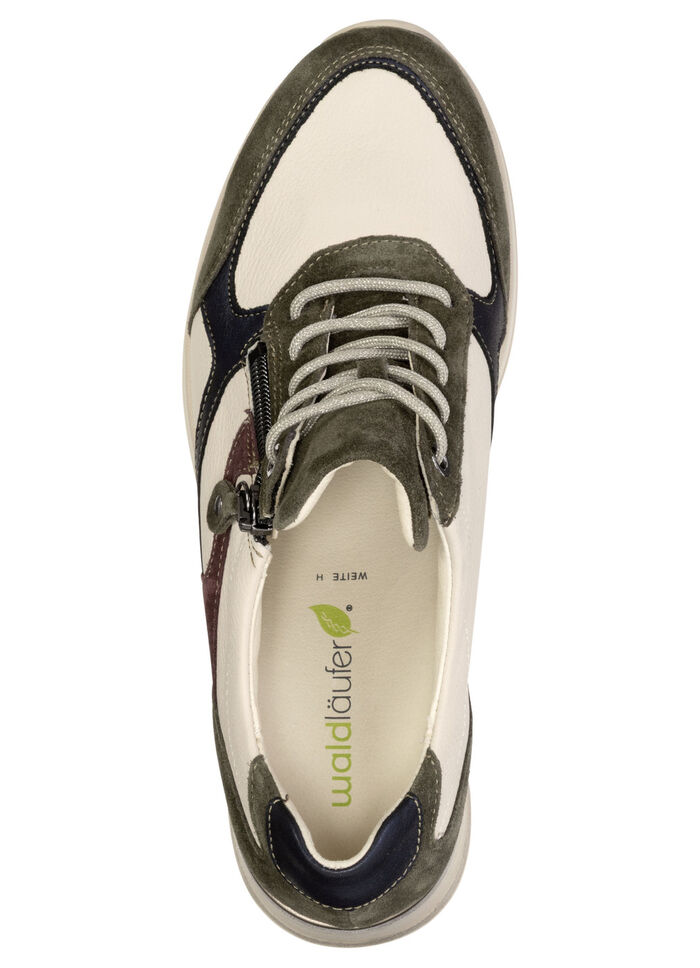 Waldläufer, trendige Damen-Sneaker, Weite H, mit herausnehmbarem Fussbett BEIGE-BUNT