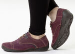 Josef Seibel, klassische Damen-Schnürschuhe, Weite G, mit herausnehmbarem Fussbett BEERE-GRAU