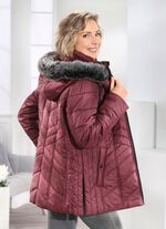 Jacke mit abnehmbarem Kunstpelz-Besatz an der Kapuze 