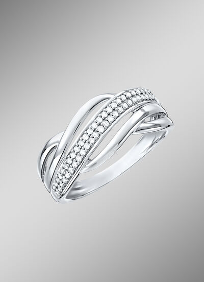 Damenring mit Diamanten 