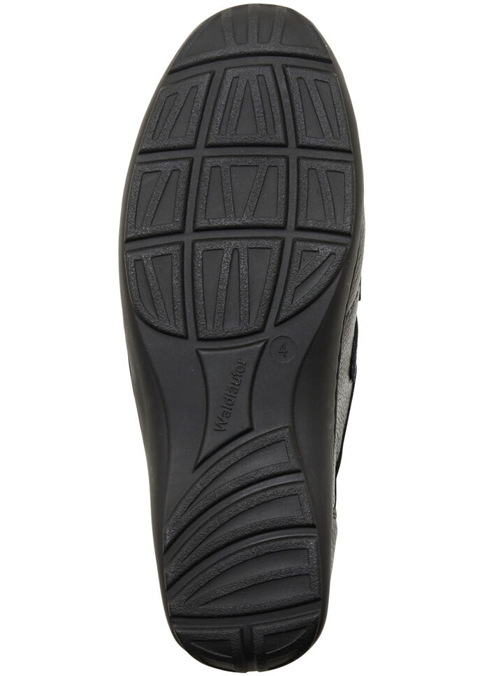 Waldläufer, bequeme Damen-Slipper, Weite H, mit herausnehmbarem Fussbett ALTSILBER