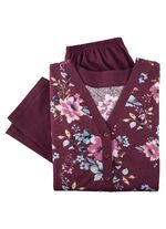 Pyjama mit Blende und Knopfleiste sowie langen &Auml;rmeln 