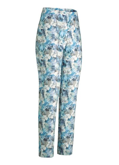 Hose mit floralem Allover-Dessin 
