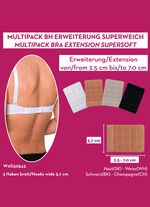 Miss Perfect  Wow 2 Go Viererpack BH-Verl&auml;ngerungen 