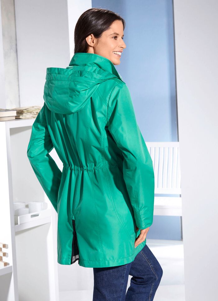 Funktionsjacke mit abnehmbarer Kapuze SMARAGDGRÜN