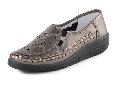 ELENA EDEN Slipper luftig durchbrochen und mit Flechtdurchzug  ELENA EDEN Slipper luftig durchbrochen und mit Flechtdurchzug