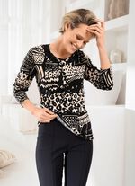 Shirt mit strassverzierten Blenden 