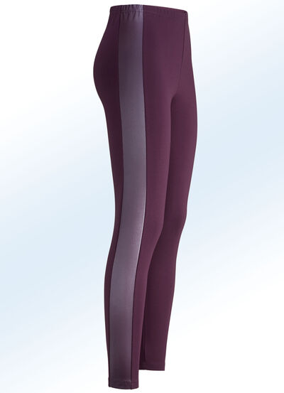 Leggings im interresanten Materialmix 