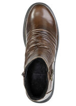 Gemini, modische Damen-Boots, Winterschuhe, Weite G, mite herausnehmbarem Fussbett MOKKA