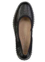 ELENA EDEN, sommerliche Damen-Ballerinas, Weite G, mit herausnehmbarem Fussbett SCHWARZ