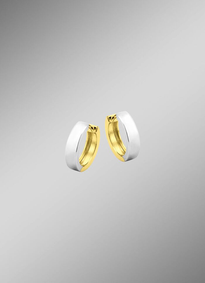 Beidseitig tragbare Klappcreolen in Bicolor 