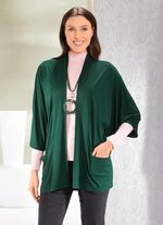 Shirtjacke in verschlussloser Form in 2 Farben 